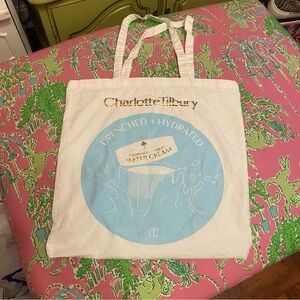 Charlotte Tilbury Canvas Tote Bag magic water cream